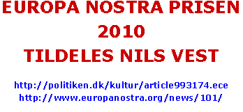 EUROPA NOSTRA PRISEN 2010